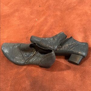 Rieker Black Ankle Boots with Chunky Heel New